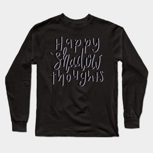 Happy shadow thoughts purple Long Sleeve T-Shirt